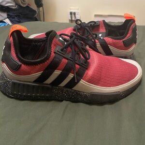 Adidas Men's Red and Black Sneakers